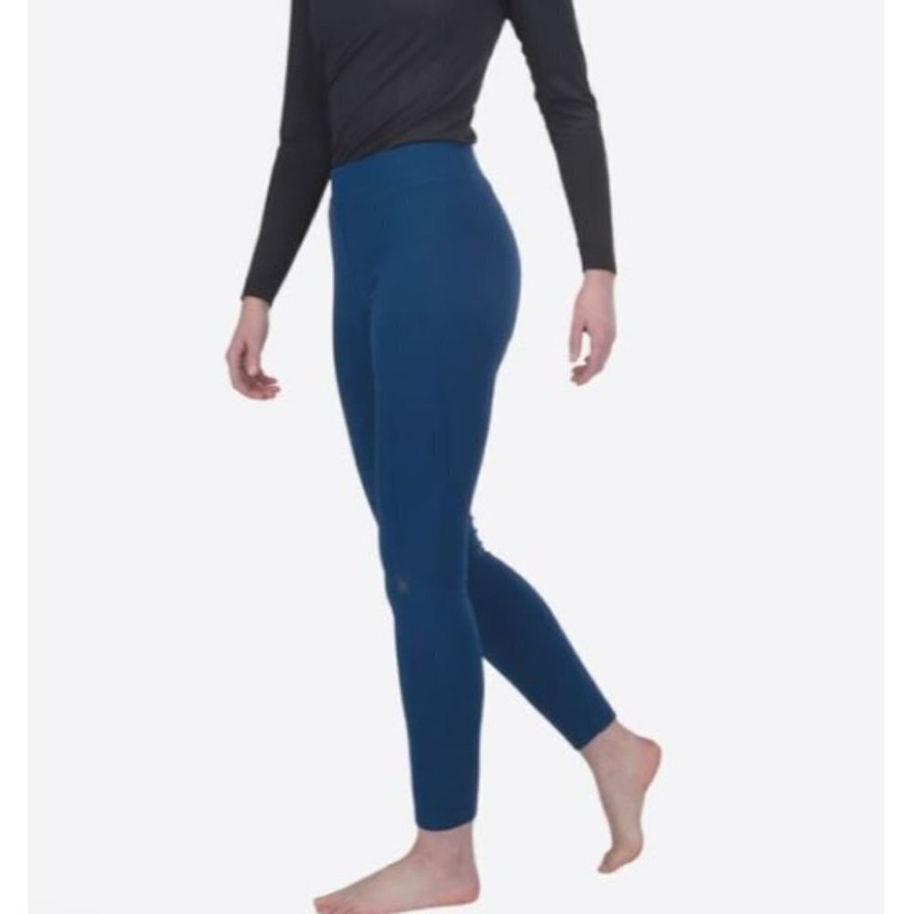 NEW! Spyder Mid Waist Baselayer Performance Pull On Blue Abyss Women's Medium